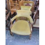 A PAIR OF VICTORIAN TUB CHAIRS