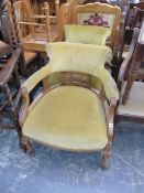 A PAIR OF VICTORIAN TUB CHAIRS