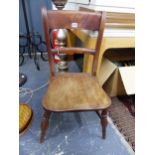 A 19th CENTURY CHILDS OXFORD SIDE CHAIR