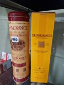 WHISKY: TWO BOTTLES OF 10 YEARS OLD WHEN BOTTLED GLENMORANGIE MALT WHISKY, ONE IN A TIN BOX AND