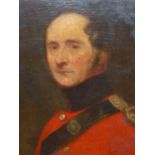 VICTORIAN SCHOOL, PORTRAIT OF AN OFFICER, OIL ON CANVAS. 58.5 x 48cms.