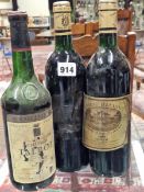 RED WINE: TWO BOTTLES OF CHATEAU BATAILLEY PAUILLAC ONE WITH 1985 LABEL TOGETHER WITH A BOTTLE OF
