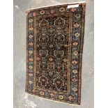 AN ANTIQUE PERSIAN MALAYER RUG. 200 x 128cms