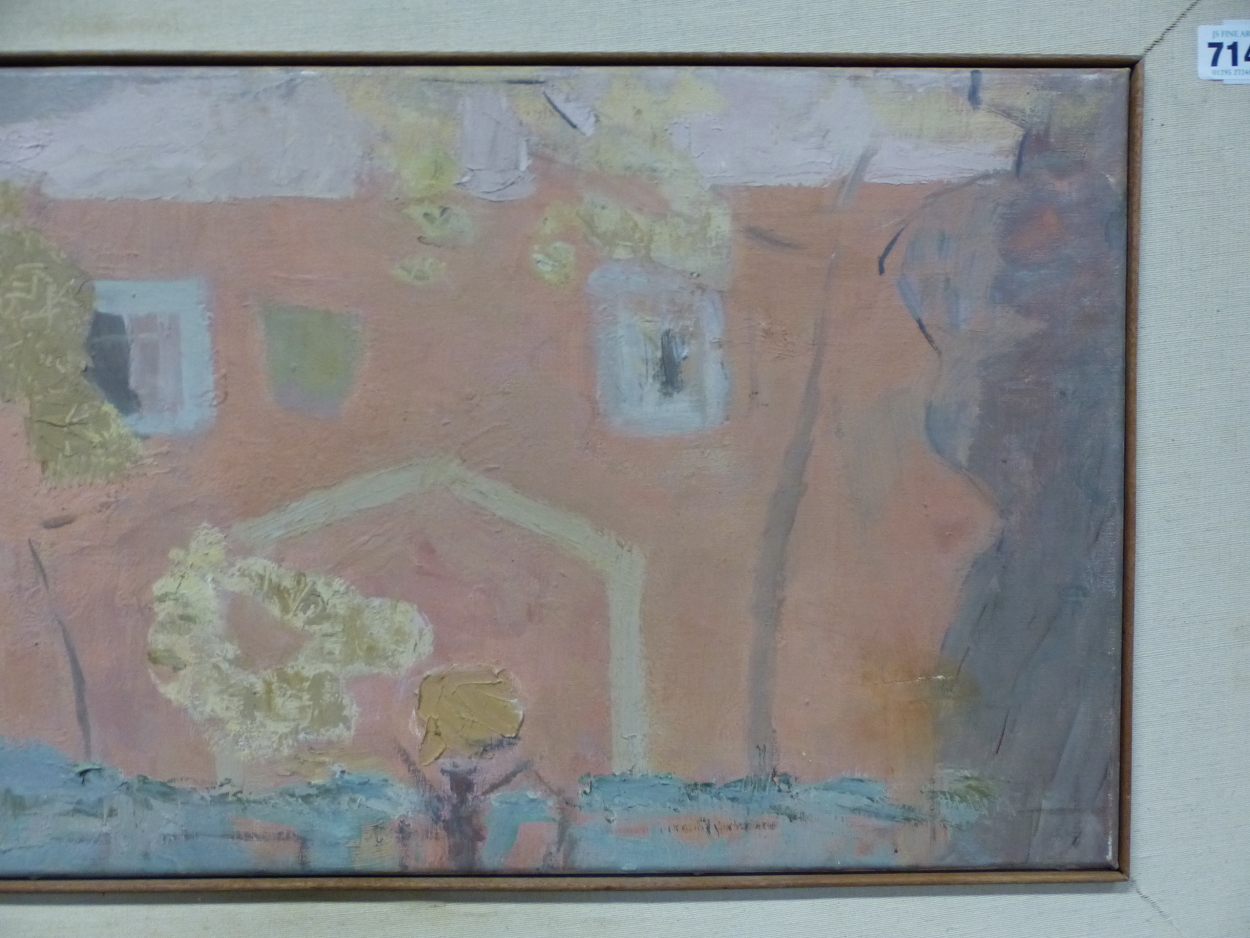 MARY POTTER OBE (1900-1981) ARR. THE ALMSHOUSES, OIL ON CANVAS 33 X 66 CM - Image 4 of 15