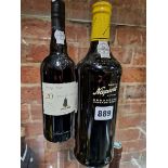 PORT: A BOTTLE OF 2000 NIEPOORT PORT BOTTLED IN 2002 TOGETHER WITH A BOTTLE OF SANDEMANS 20 YEAR OLD