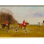 PHILIP RIDEOUT (1850-1920), A PAIR OF HUNTING SCENES, OIL ON BOARD, SIGNED LOWER RIGHT AND DATED