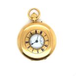 AN 18ct GOLD HALLMARKED HALF HUNTER POCKET WATCH BY DENT, 33 COCKSPUR STREET, LONDON. WATCH NUMBER