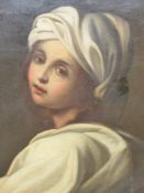 19TH CENTURY- AFTER GUIDO RENI ( 16TH/17TH CENTURY) PORTRAIT OF BEATRICE CENCI. SHE WEARS WHITE, OI