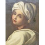 19TH CENTURY- AFTER GUIDO RENI ( 16TH/17TH CENTURY) PORTRAIT OF BEATRICE CENCI. SHE WEARS WHITE, OI