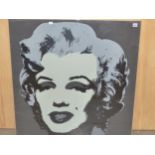 AFTER ANDY WARHOL, (NACH) MARILYN MONROE, A PRINT IN TONES OF GREY AND BLACK. PUBLISHED BY SUNDAY