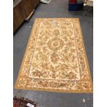 A NEEDLEWORK AUBUSSON DESIGN RUG. 280 x 195cms