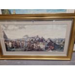 AFTER W P FRITH, THE DERBY DAY 1863, A PHOTOGRAPHIC PRINT. 38 x 83cms.