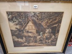GEORGE MORLAND AND RELATED ARTISTS, SELLING RABBITS, THE DOOR TO THE VILLAGE INN (x 2), THE CITIZENS