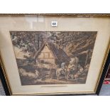 GEORGE MORLAND AND RELATED ARTISTS, SELLING RABBITS, THE DOOR TO THE VILLAGE INN (x 2), THE CITIZENS