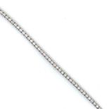 AN 18ct WHITE GOLD HALLMARKED DIAMOND LINE TENNIS BRACELET. ESTIMATED APPROX DIAMOND WEIGHT 1.