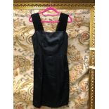 A D&G VELVET STRAP SATIN COCKTAIL LITTLE BLACK DRESS(SIZE 40)