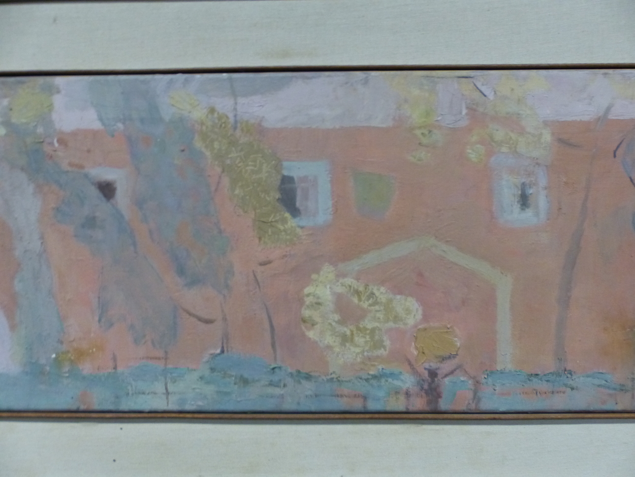 MARY POTTER OBE (1900-1981) ARR. THE ALMSHOUSES, OIL ON CANVAS 33 X 66 CM - Image 3 of 15