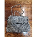 A KURT GEIGER TWEED STYLE HANDBAG (30 x 24cm)