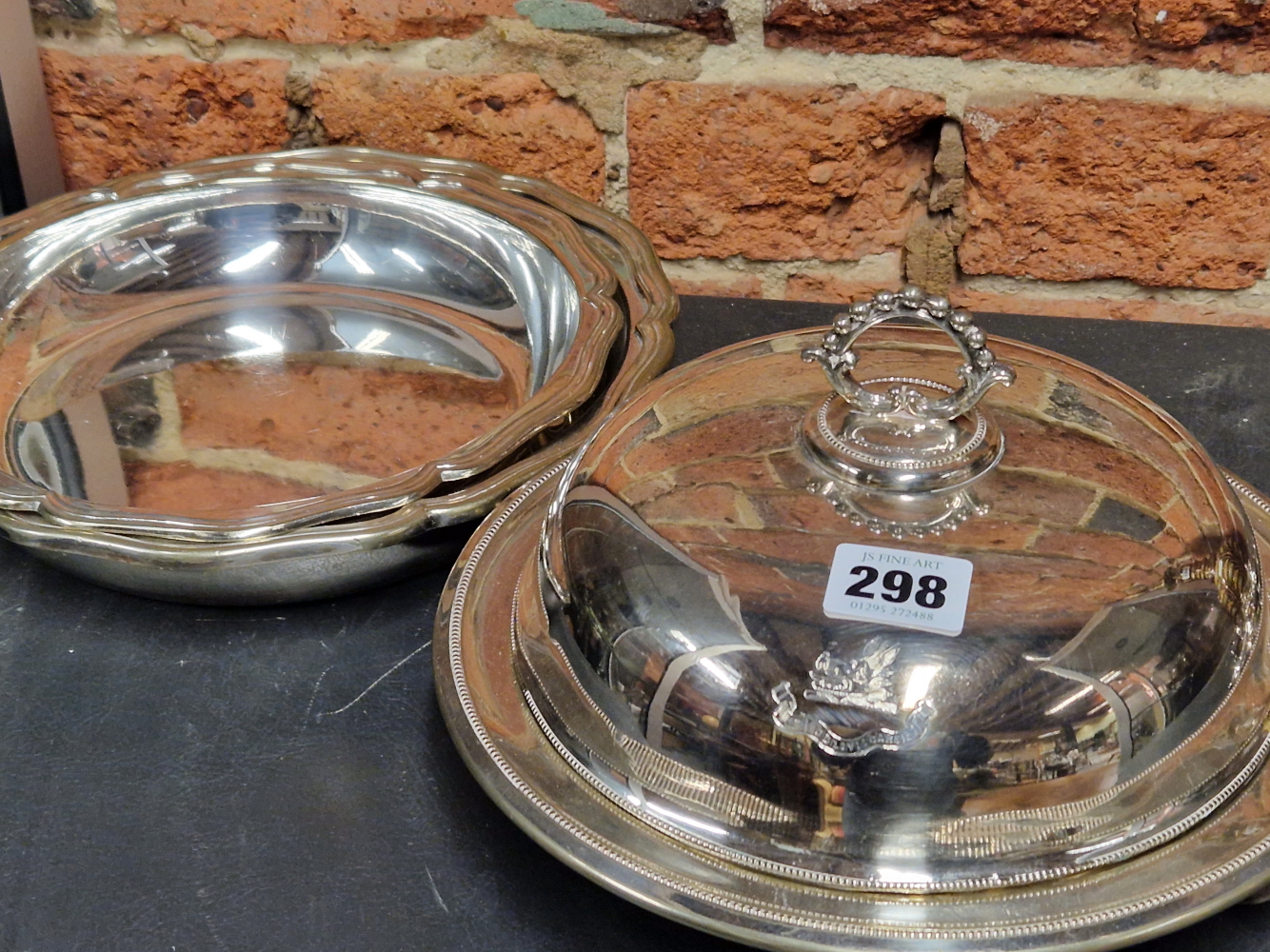 HALLMARKED SILVER ITEMS: A BUTTER SHELL, TWO ASHTRAYS, A MUSTARD, A CARD CASE AND A VESTA, 209.5Gms. - Image 2 of 2