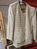 A LADIES EASTEX TWO PIECE SUIT SIZE 12, TOGETHER WITH ANOTHER DAKS OF LONDON TWO PIECE SUIT SIZE 10,