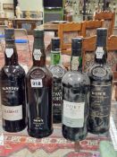 PORT AND MADEIRA: A BOTTLE OF DOWS 1986 AND A BOTTLE OF NON VINTAGE DOWS PORT, DOWS MIDNIGHT PORT, A