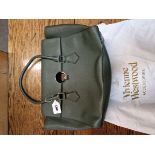 A VIVIENNE WESTWOOD OPIO SAFFIANO HANDBAG WITH DUST BAG (43 x 30 cm)