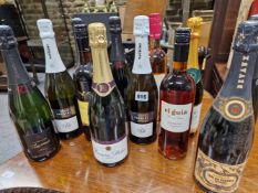 CHAMPAGNE, CHAMPENOIS AND ROSE: A MIXED CASE OF NINE BOTTLES OFTHE FORMER TOGETHER WITH THREE
