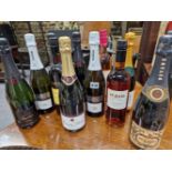 CHAMPAGNE, CHAMPENOIS AND ROSE: A MIXED CASE OF NINE BOTTLES OFTHE FORMER TOGETHER WITH THREE