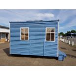 A RECENTLY MADE DECORATIVE SHEPHERDS HUT. PLEASE NOTE THIS ITEM IS NOT AT OUR SALE ROOM.  FOR