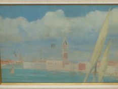 GEORGE SAUTER (1866-1937), A VIEW OF VENICE, OIL ON CANVAS, SIGNED LOWER LEFT. 22 x 30.5cms.