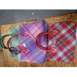 THREE NESS OF SCOTLAND TWEED HANDBAGS