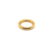AN ANTIQUE 22ct HALLMARKED GOLD WEDDING BAND RING. DATED 1851, BIRMINGHAM, POSSIBLY FOR HENRY HYDE