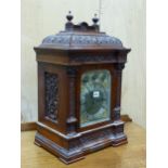 WEST & SON, DUBLIN, A CARVED MAHOGANY BRACKET CLOCK WITH BRACKET, THE MOVEMENT CHIMING ON EIGHT