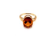 A HALLMARKED 9ct GOLD MODERN GEMSET RING. FINGER SIZE O. WEIGHT 3.25grms.