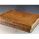 WILLIAM CAMDEN, BRITANNIA WITH ADDITIONS AND IMPROVEMENTS BY EDMUND GIBSON, 1772, TWO LEATHER