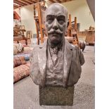 J BRAVOVICH, A BRONZE BUST OF EDGAR ISRAEL COHEN (1853-1933),COHEN WAS FIRSTLY INVOLVED WITH THE