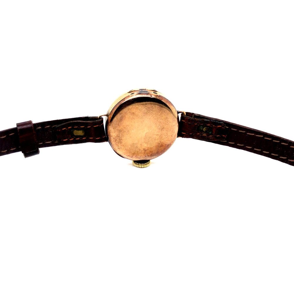 A VINTAGE 9ct HALLMARKED GOLD LADIES ROLEX WRIST WATCH. THE REVERSE CASE BACK DATED 1936, IMPORT - Image 2 of 4