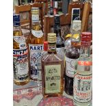 SPIRITS, FORTIFIED WINES AND LIQUEURS: TO INCLUDE: VODKA, SLOE GIN, MARTINI, SHERRY, AMARETTO AND