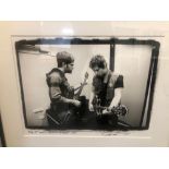 ROSS HALFIN. ARR. KINGS OF LEON, NEWCASTLE, AUSTRALIA. SIGNED LIMITED EDITION BLACK AND WHITE