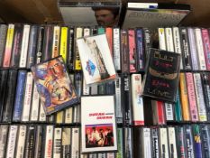 A QUANTITY OF 80's POP AND ROCK CASSETTE ALBUMS INCLUDING THE POLICE, GEORGE MICHAEL, MADONNA, DURAN