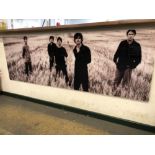 DEAN CHALKLEY. ARR. THE CHARLATANS, BLACK AND WHITE PHOTOGRAPHIC PRINT, ENCASED PERSPEX WITH METAL
