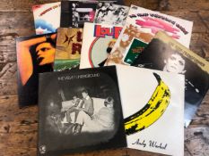 ELEVEN LOU REED AND VELVET UNDERGROUND LP RECORDS INCLUDING VERY EARLY REISSUES OF 1st LP AND ANDY