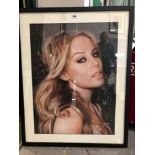 JJ, SIGNED MIXED MEDIA ON CANVAS, KYLIE MINOGUE 48 x 64cm