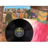 BEATLES - SGT. PEPPER 1st PRESSING MONO WITH RED INNER SLEEVE AND CUT-OUTS PMC 7027, WITH PCS