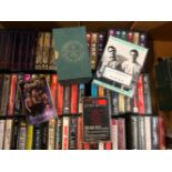 A QUANTITY OF SOUNDTRACKS, PLAYS AND SPOKEN WORD CASSETTE ALBUMS AND BOX SETS INCLUDING, HITCH