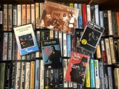 BLUES AND JAZZ: A QUANTITY OF BLUES, BLUES ROCK AND JAZZ CASSETTE ALBUMS INCLUDING ERIC CLAPTON