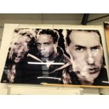 KEVIN WESTENBERG, BLACK AND WHITE PHOTOGRAPHIC PRINT IN PERSPEX, MASSIVE ATTACK. 160 x 100cms