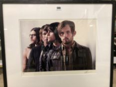 DEAN CHALKLEY. ARR. KINGS OF LEON, SIGNED LIMITED EDITION COLOUR PHOTOGRAPHIC PRINT, 2/25. 44 x