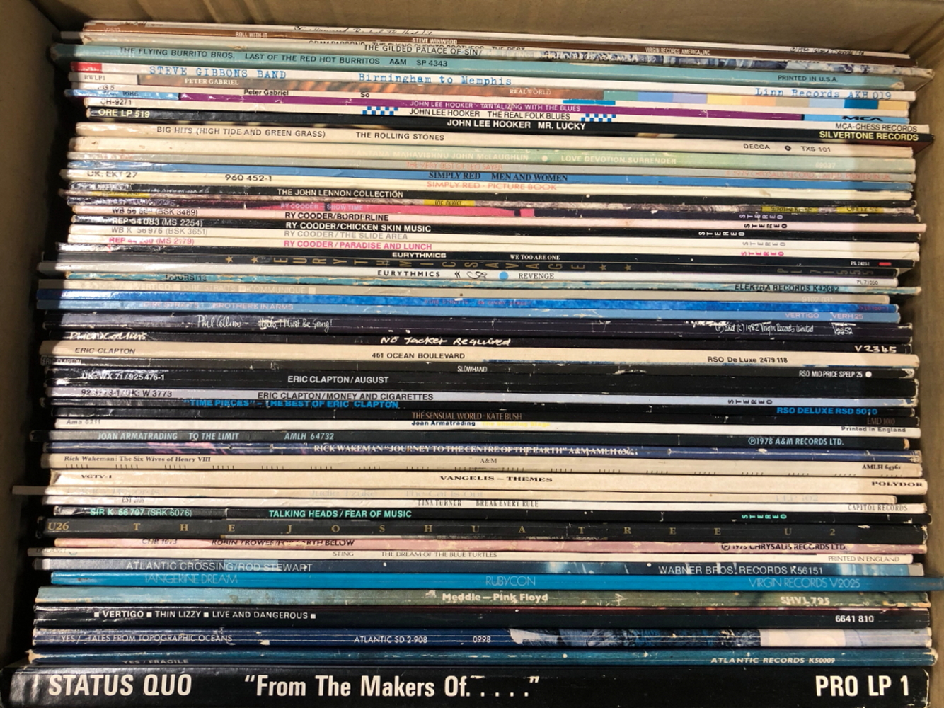 A QUANTITY OF ROCK AND BLUES LP RECORDS INCLUDING ERIC CLAPTON, JOHN LEE HOOKER, RY COODER, PINK - Image 2 of 2