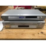 A SONY CD/DVD PLAYER DVPNS305 AND VIDEO RECORDER SLV-SE730